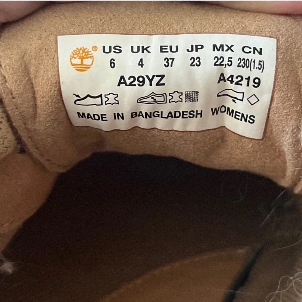 Timberland Women's Leather Lug Sole Platform Oxford Derby Shoes Sz 6 Tan